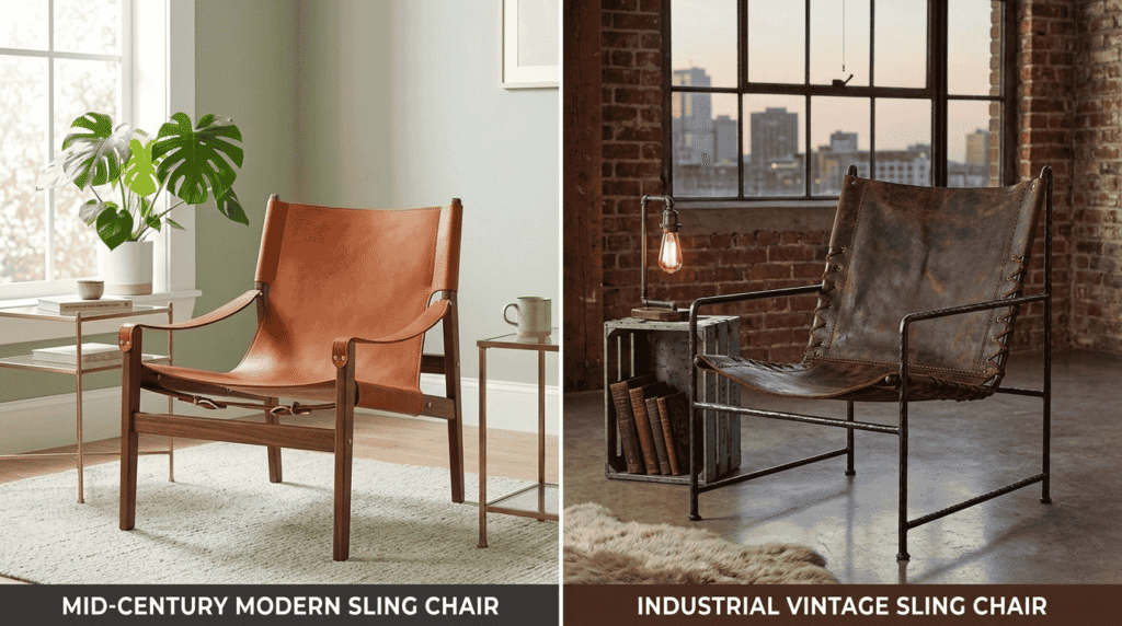 Type of Leather Sling Chair
