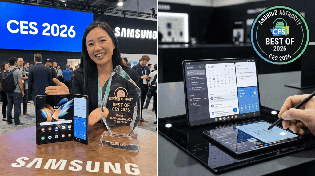 android authority best of ces 2026 Samsung Galaxy Z TriFold 