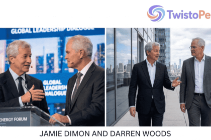 Jamie Dimon and Darren Woods