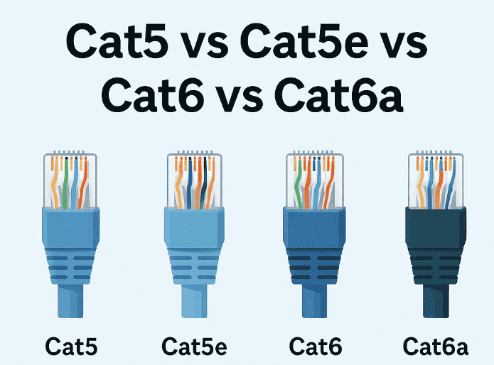 cat5 vs cat5e vs cat6 vs cat6a
